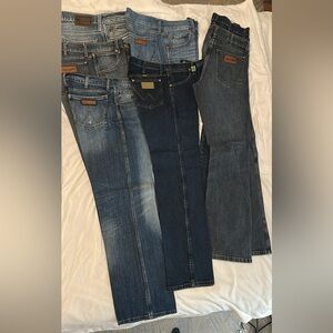 Wrangler jeans 8 pairs 30x34